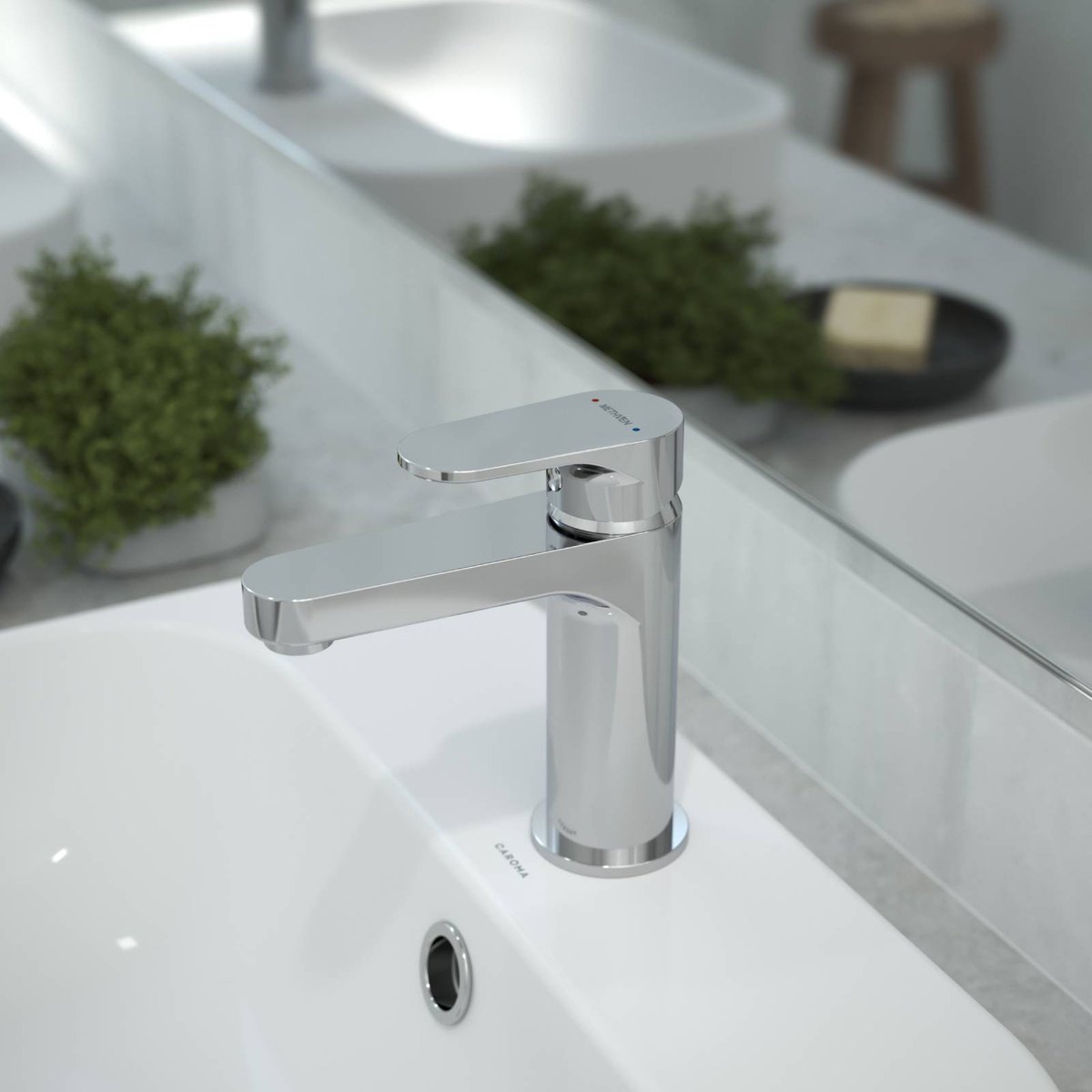 Methven Krome Lead Free Basin Mixer Chrome, 6L/min 5 Star, 140mm Cast Spout Hob Mount