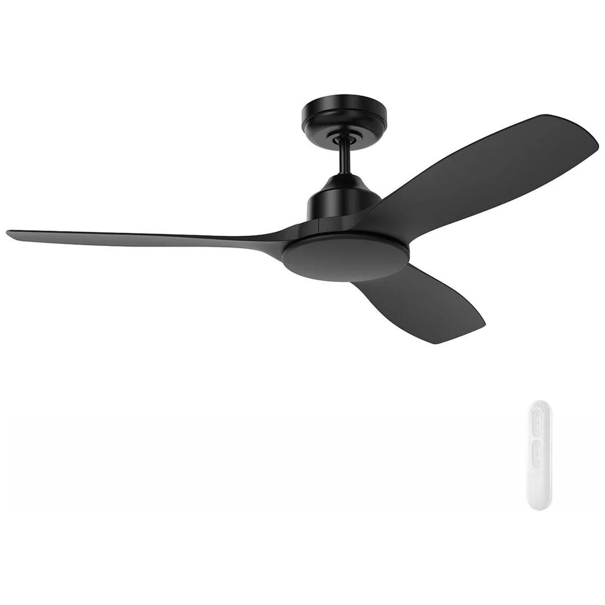 Mercator Raptor S 122cm DC Ceiling Fan - Black, 35W DC Motor, 6-Speed Remote - FC970123BK