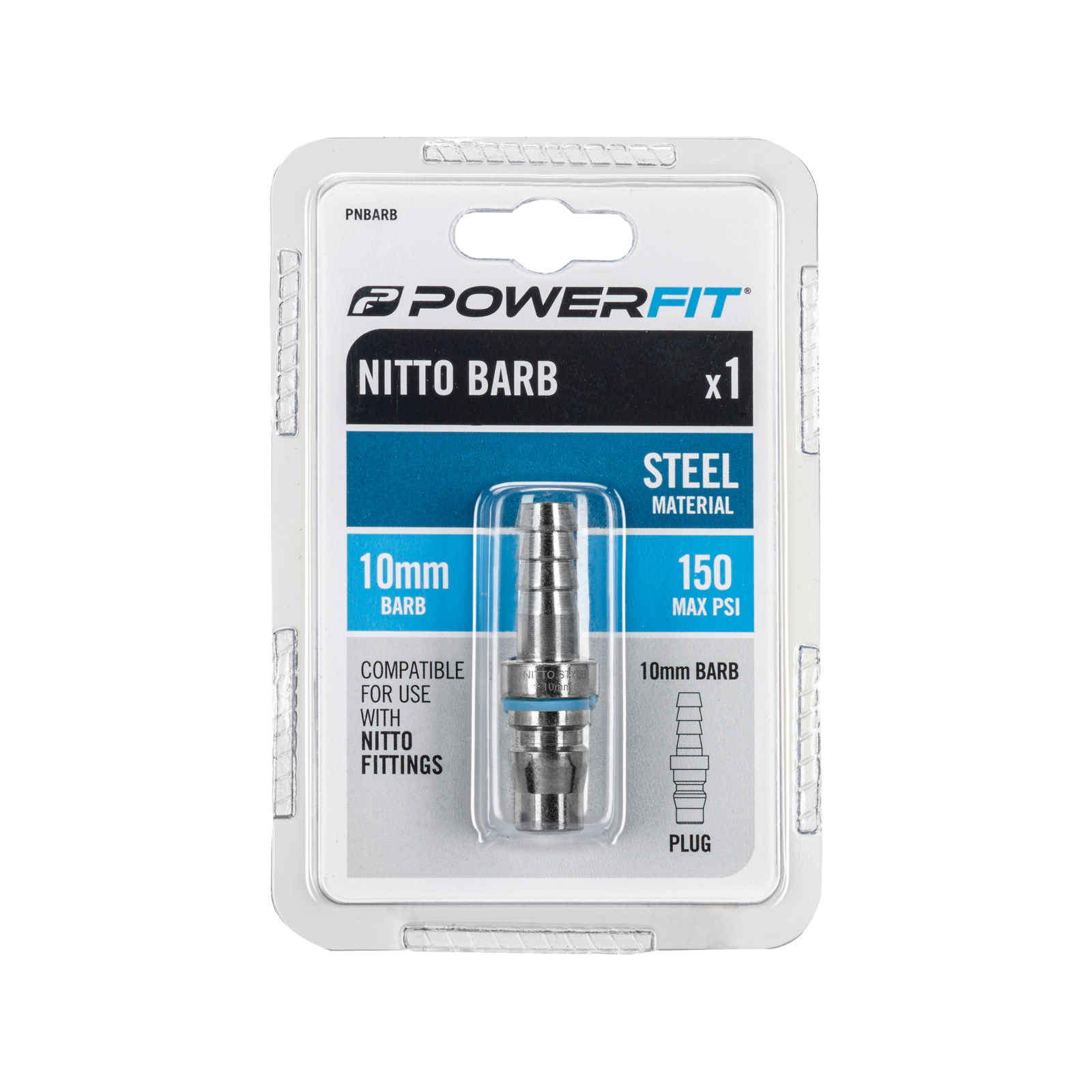 Powerfit Nitto Style 1/4" Barbed Plug