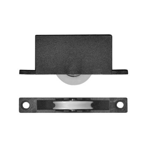 Rolltrak Black Adjustable Plastic Carriage and Acetal Roller - Security Screen Door