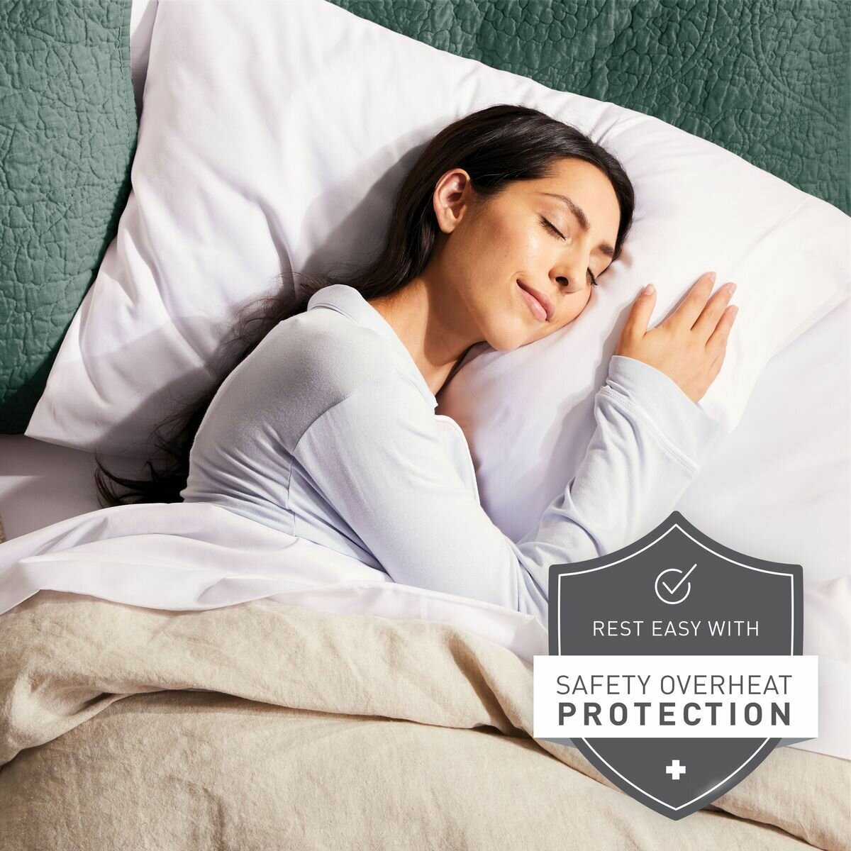 Sunbeam Sleep Perfect Wool Fleece Super King Electric Blanket - Australian Wool, 6 Heat Settings - BLW6681
