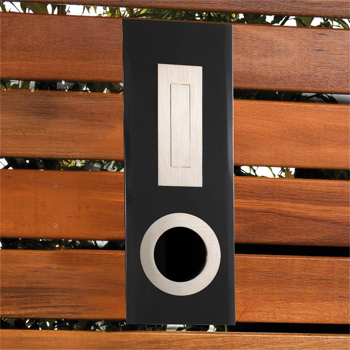 Sandleford Highlander Black Galvanised Steel Lockable Fence Mounted Letterbox