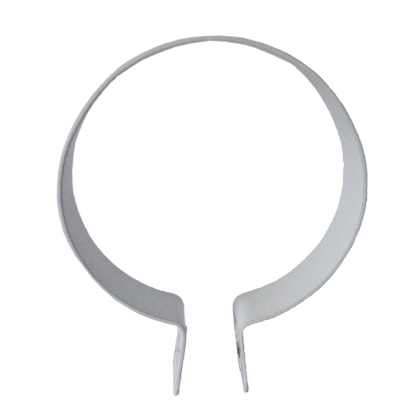 Kinetic 90mm Iron Pipe Saddle Clips White - 2 Pack