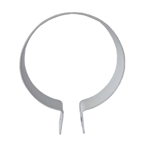 Kinetic 90mm Iron Pipe Saddle Clips White - 2 Pack