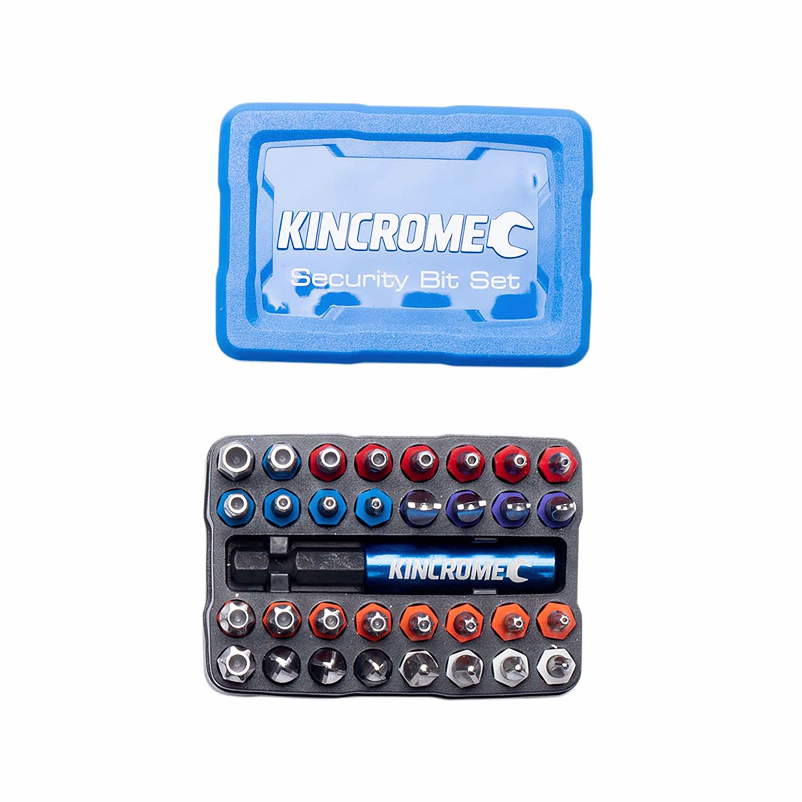 Kincrome 33 Piece 1/4" Hex Drive Security Bit and Holder Set, Silicon Alloy S2 Steel