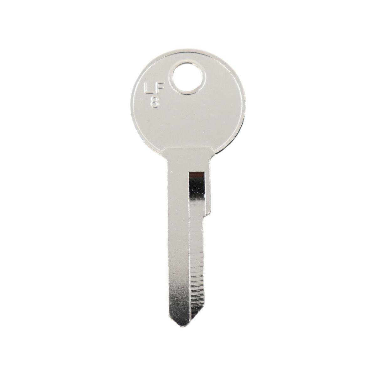 Ehi lf8 Silver Blank Key - Nickel Plated Brass - Key Duplication Solution - SuperSaverAU - view 1