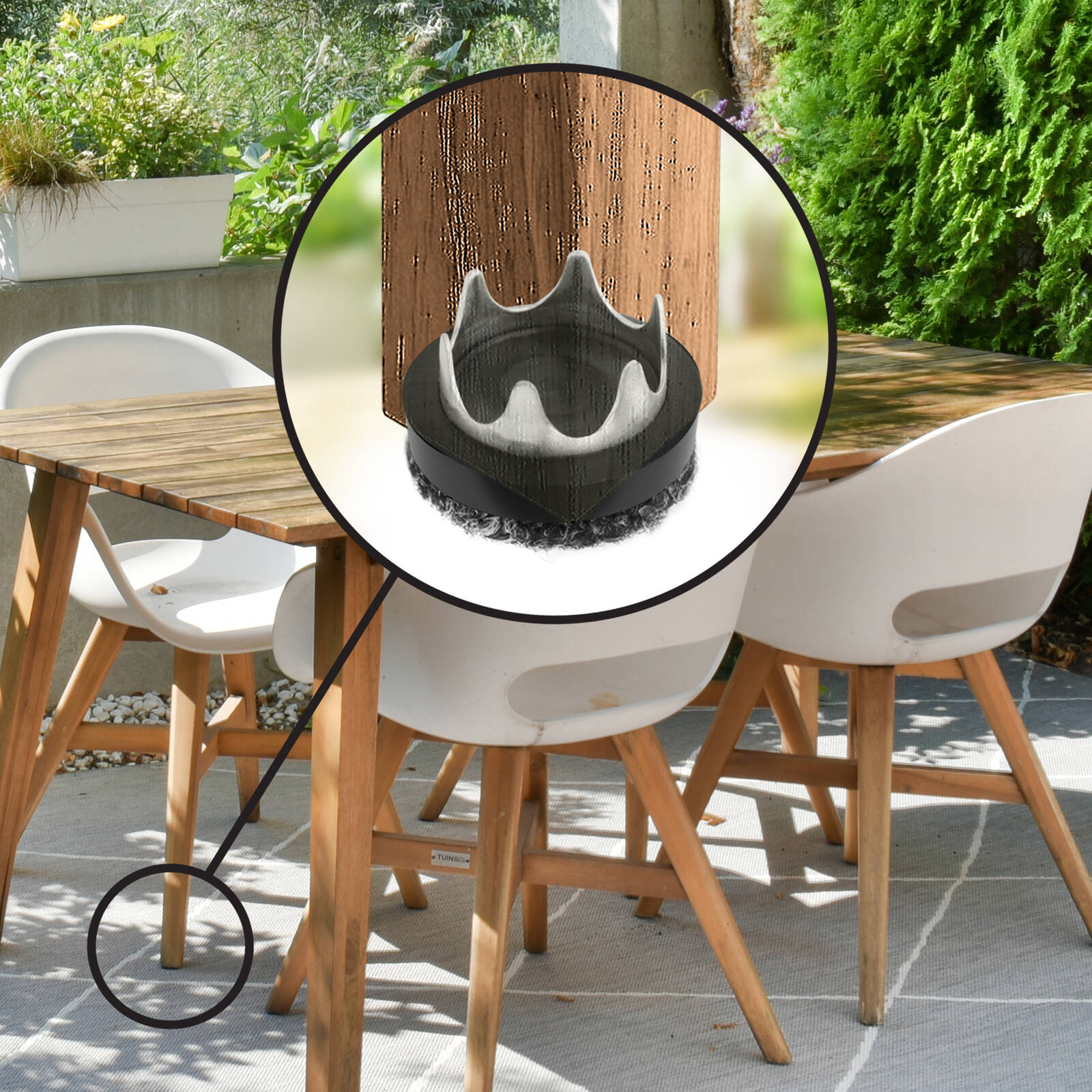 Slipstick 25mm Clear Outdoor Tap-in Berber Furniture Floor Protector 8 Pack