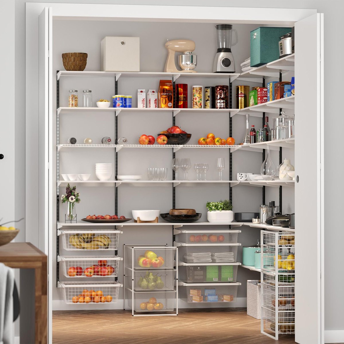 Flexi Storage Home Solutions 360mm White Double Slot Bracket Steel 40kg