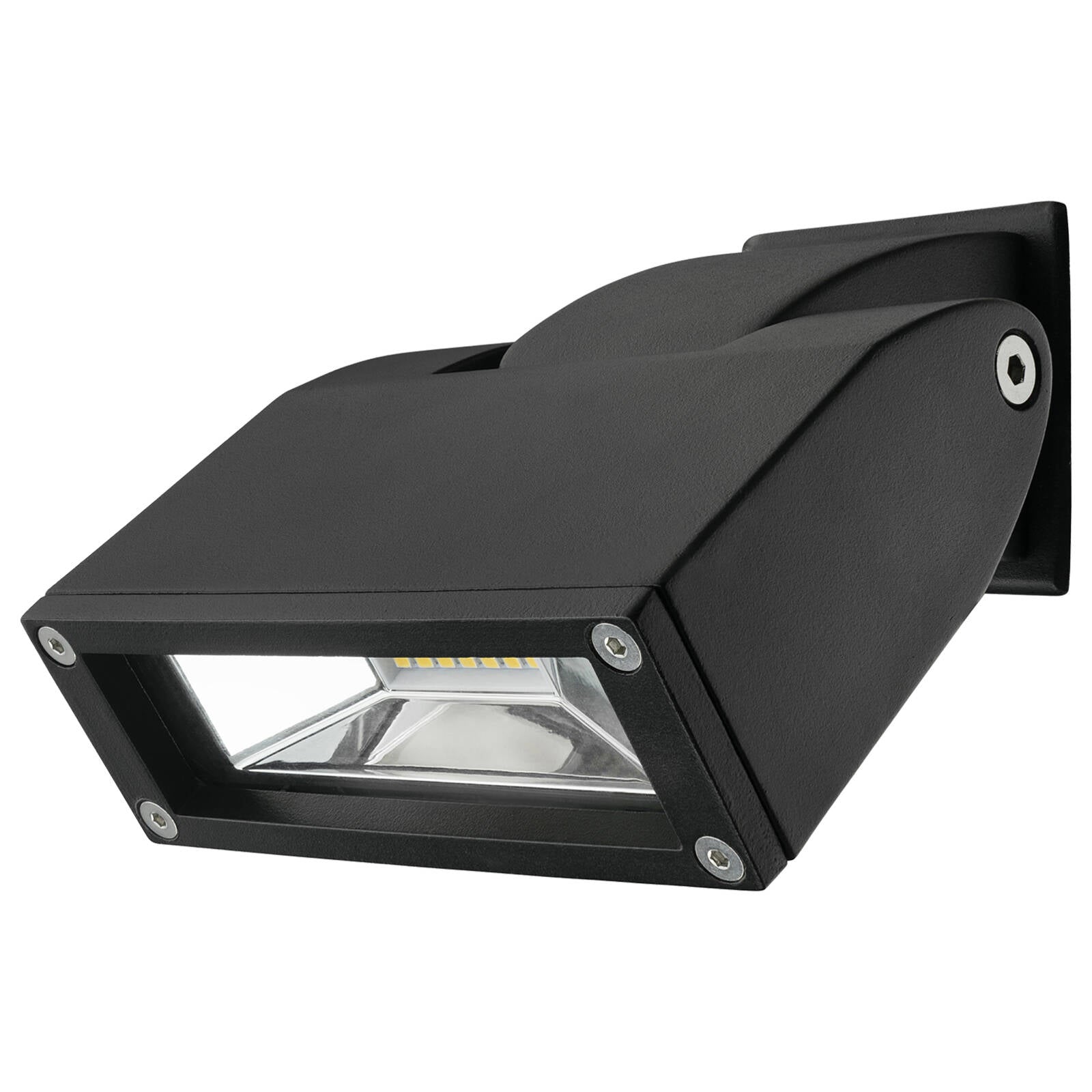 Brilliant Nighthawk 24W Twin LED Flood Light Weather-Resistant Outdoor Black 20853/06