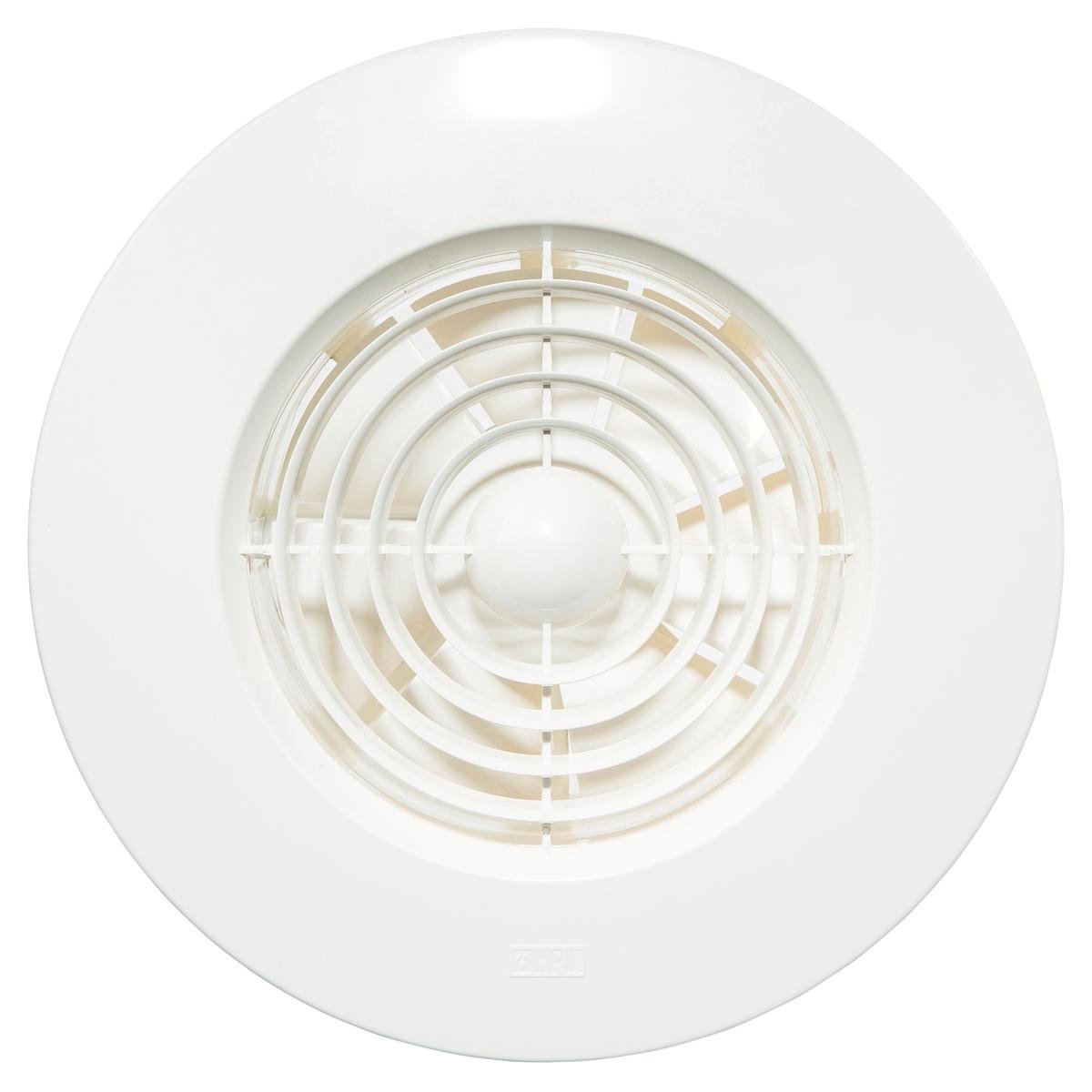 HPM 150mm White Slimline Round Wall Exhaust Fan 24W 309m³/h Back Draft Stopper EF150RDWE