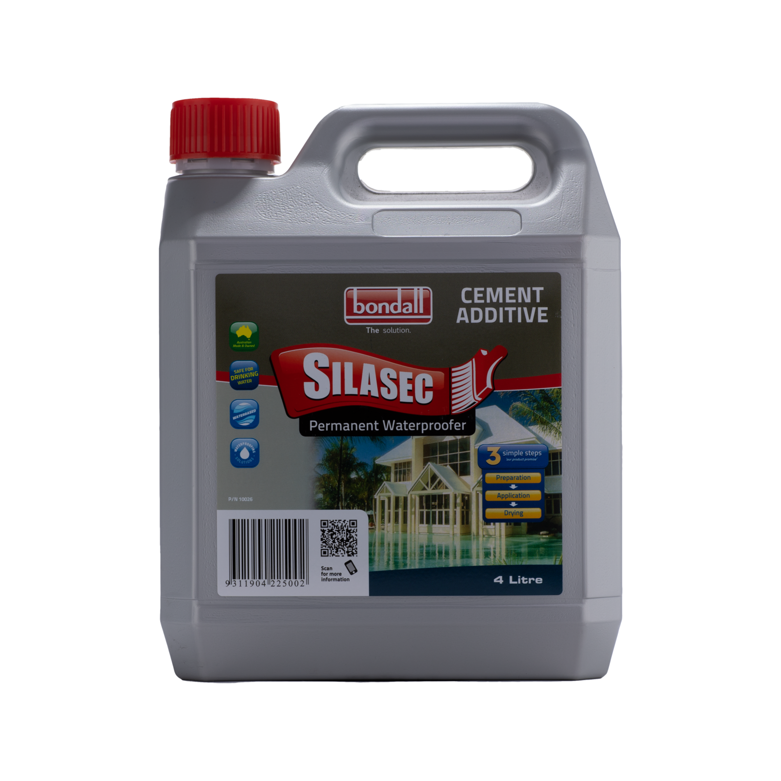 Bondall Silasec 4L Liquid Waterproofing Cement Additive