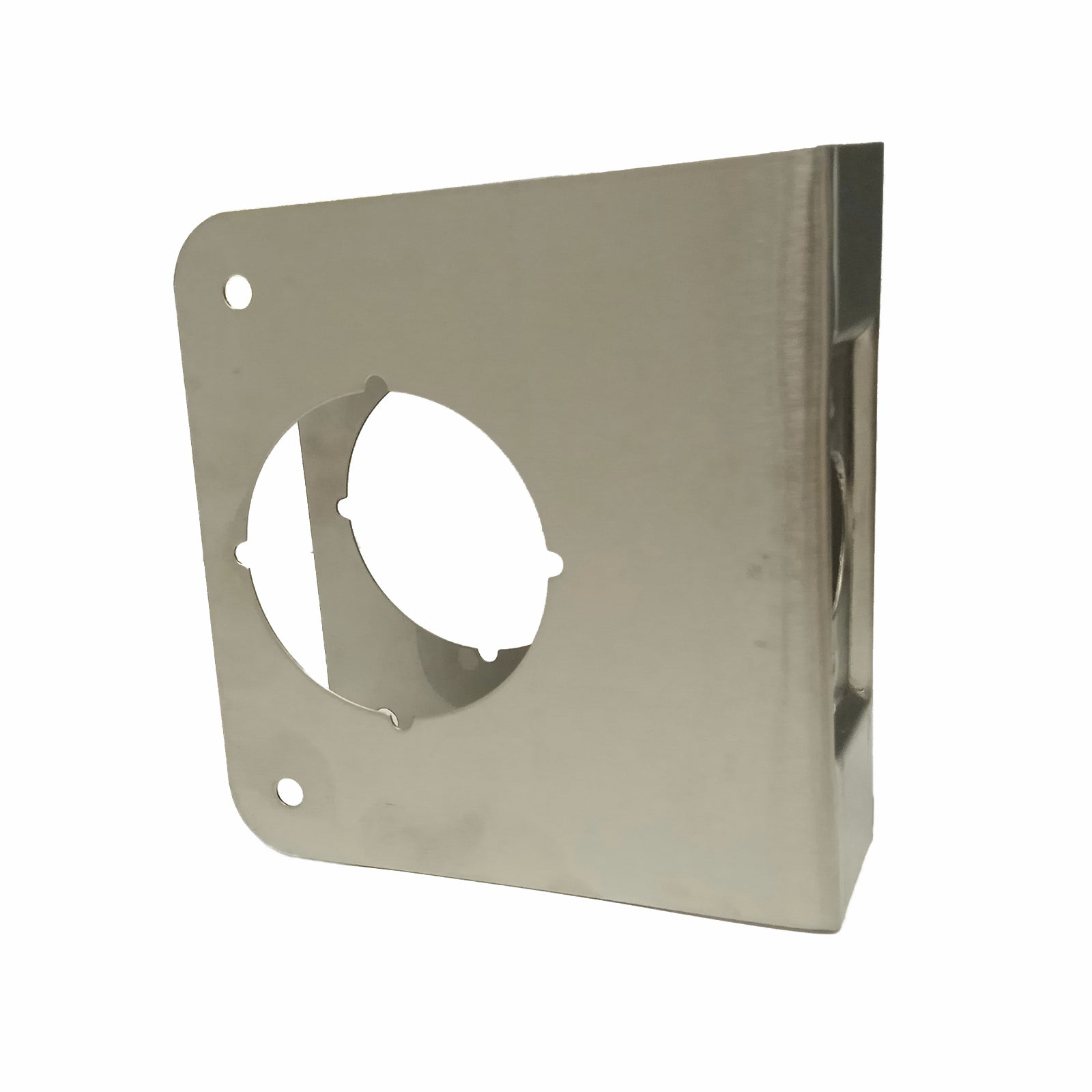 Adoored 70mm 1 Hole Backset Door Reinforcer, Stainless Steel, Silver