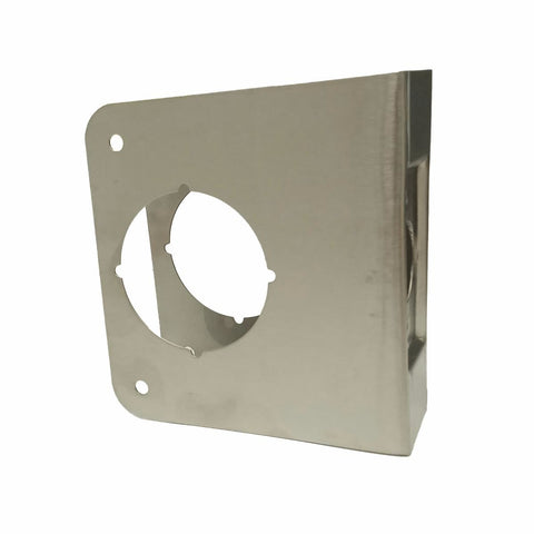 Adoored 70mm 1 Hole Backset Door Reinforcer, Stainless Steel, Silver