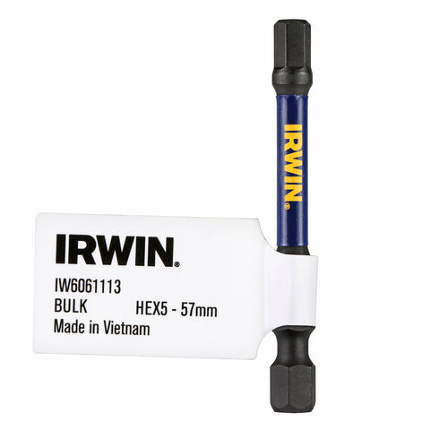 Irwin 57mm Hex 5 Impact Pro Performance Bulk Driver Bits