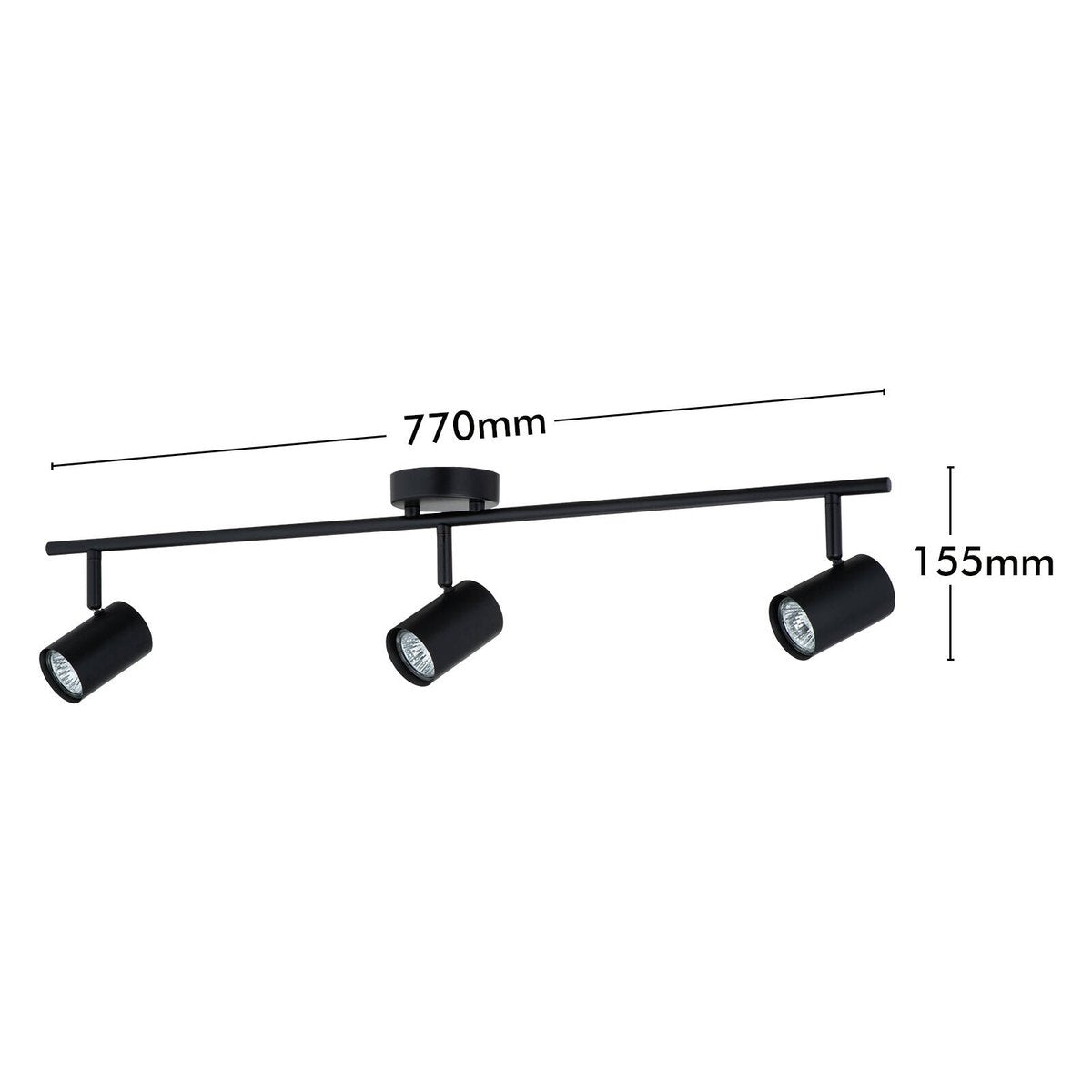 Verve Design Black Gabriella 3 Head Adjustable Spotlight 1770mm - Indoor Use - SuperSaverAU - view 5