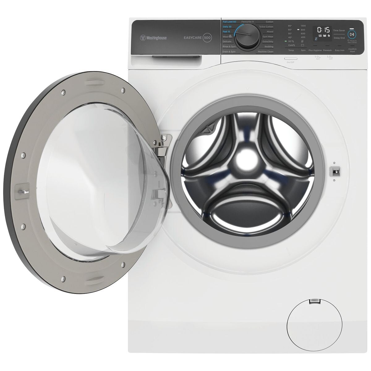 Westinghouse EasyCare 500 9kg Front Load Washing Machine - White, 1200rpm Spin, Delay End - WWF9024M5WAS