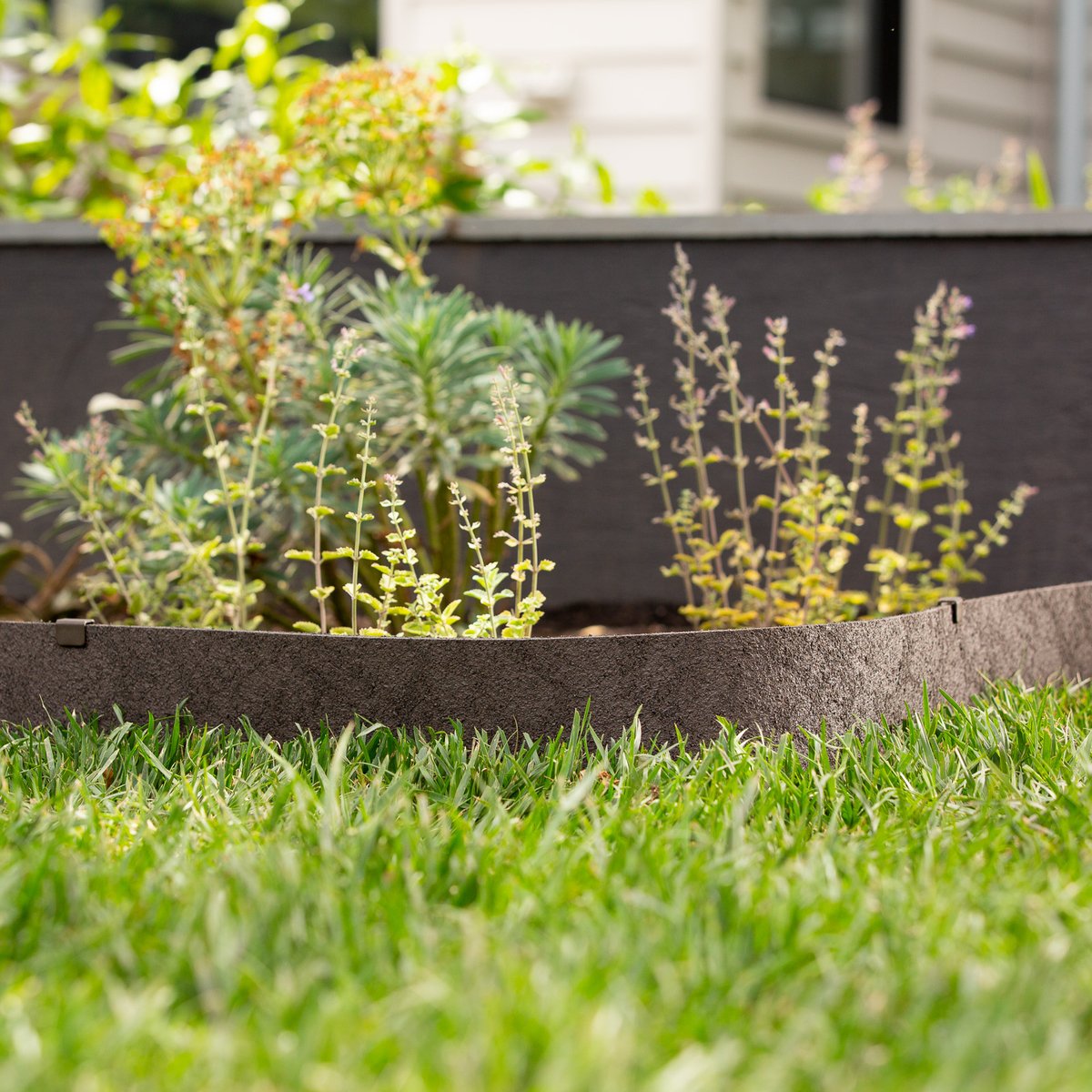 Tuscan Path 6m x 12cm Rubber Thinline Garden Edging