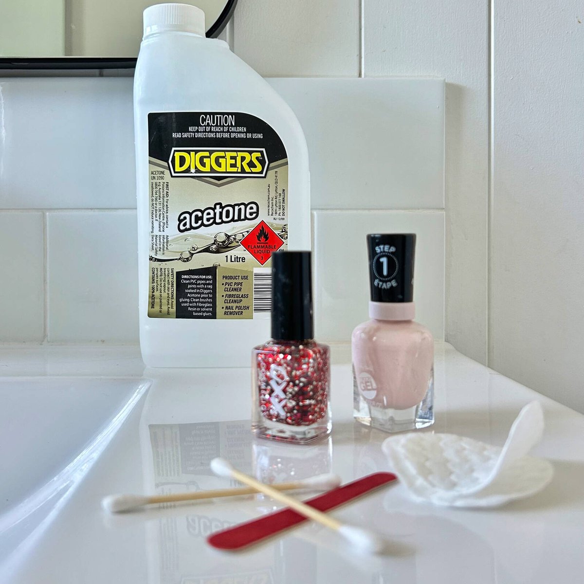 DIGGERS™ Acetone Cleaning Solvent - 1L - Liquid - Low VOC - SuperSaverAU - view 3
