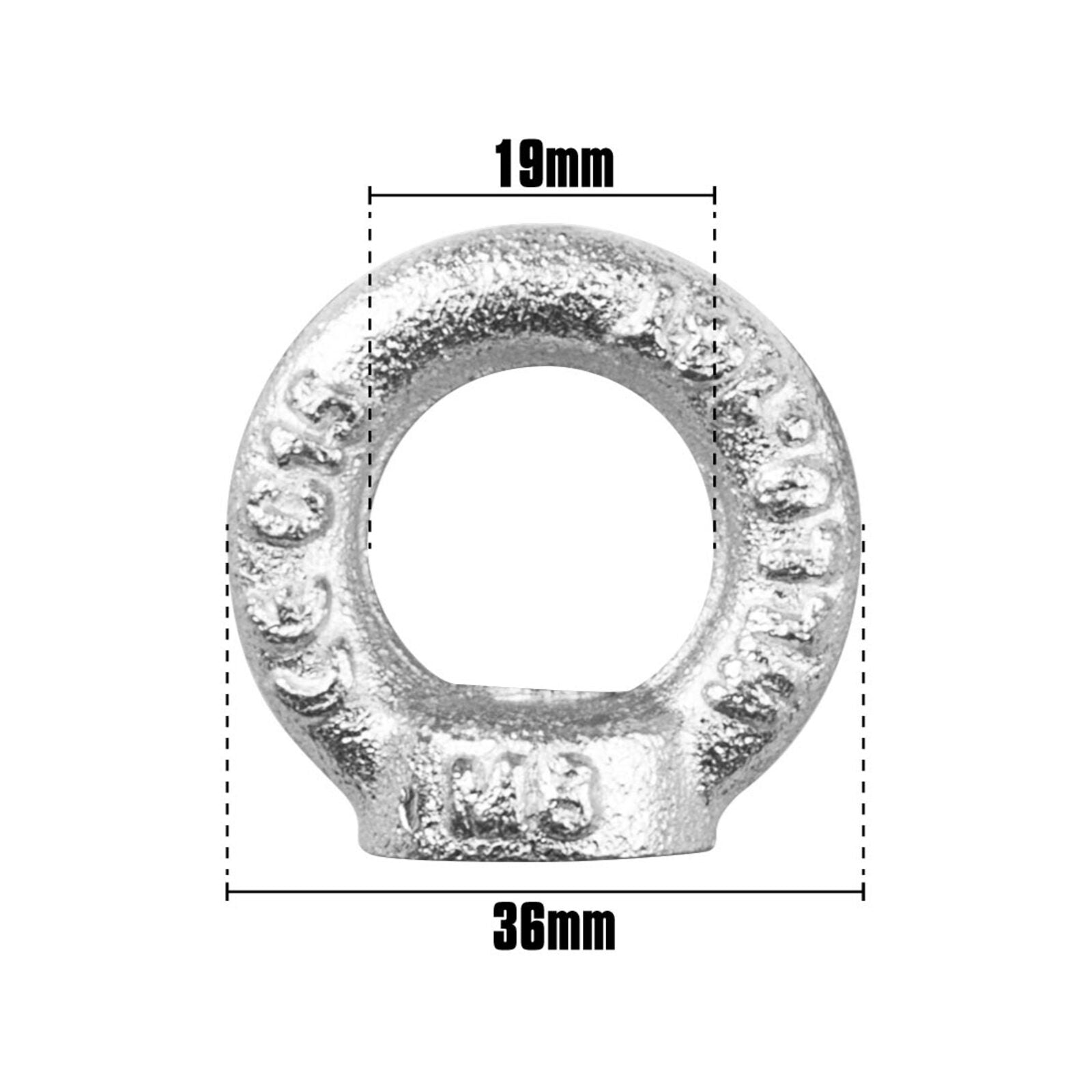 Pinnacle M8 35 x 37 x 8mm Zinc Plated Steel Eye Nut, 14kg Load
