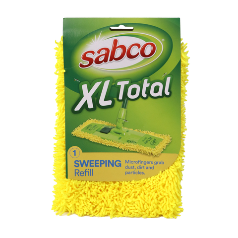 Sabco XL Total Microfibre Dry Mop Pad Refill 193mm, Yellow