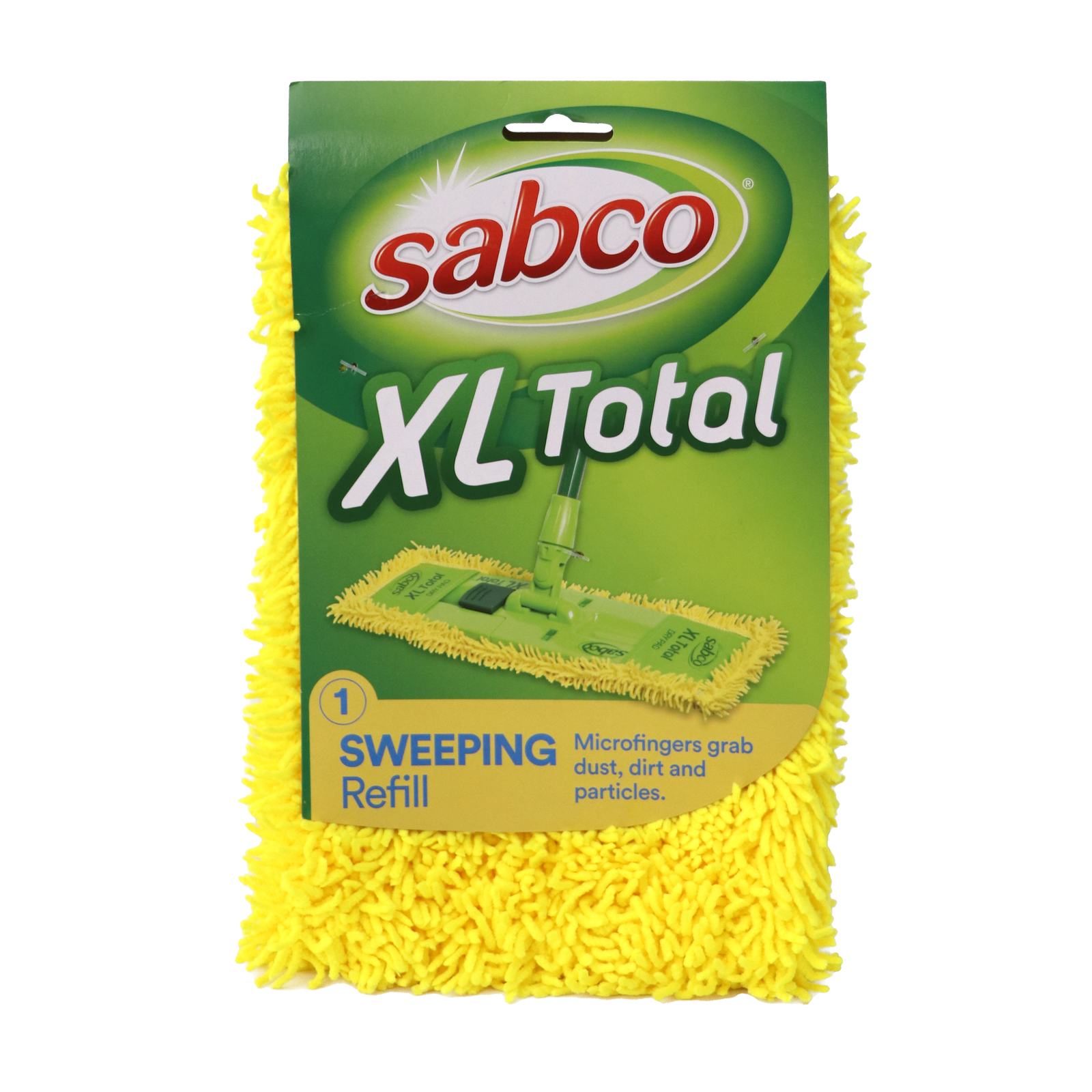 Sabco XL Total Microfibre Dry Mop Pad Refill 193mm, Yellow