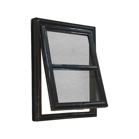 Pillar Products 202 x 254mm Black Polypropylene Flyscreen Pet Door - Medium