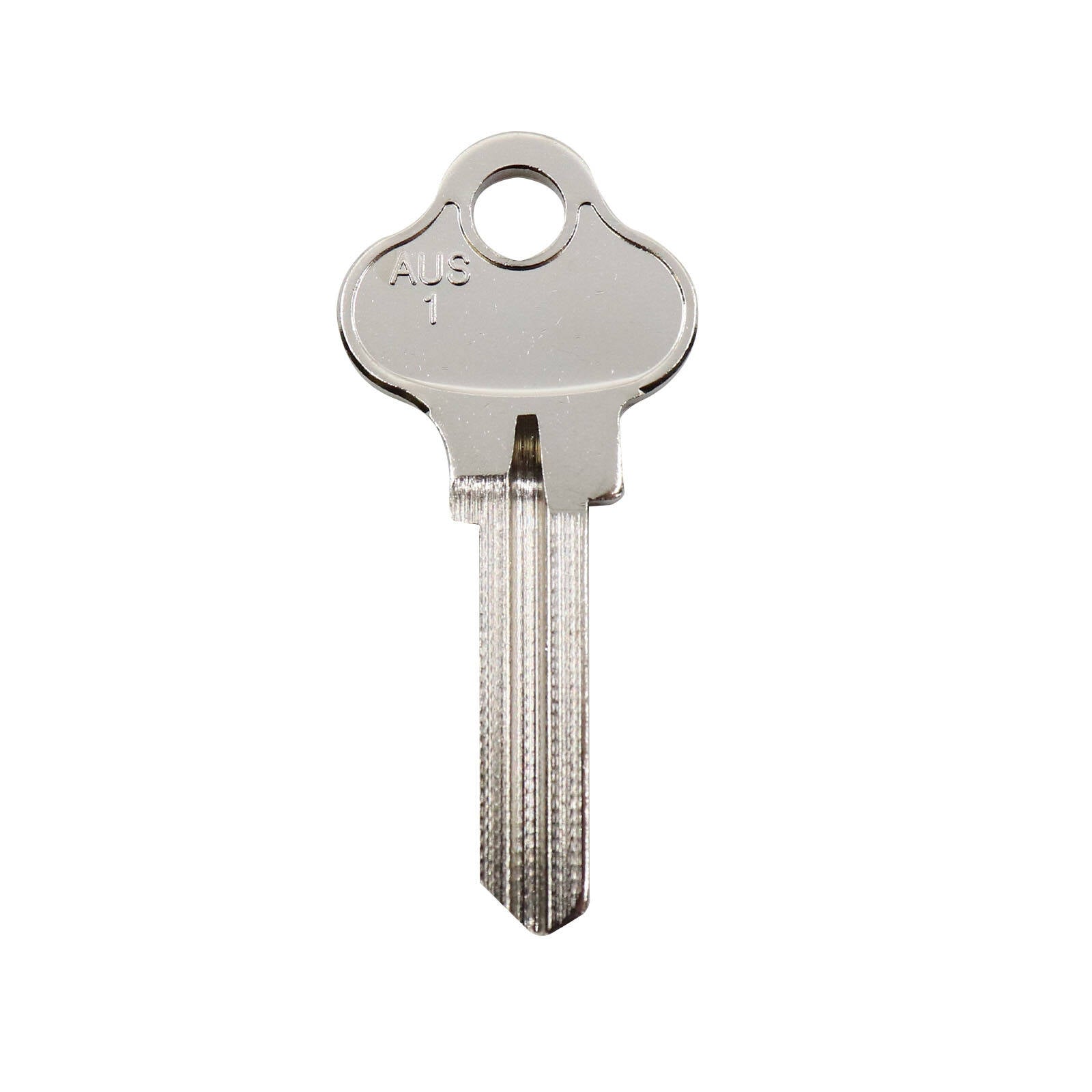 EHI AUS1 Silver Blank Key 51mm Nickel Plated Brass