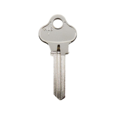 Ehi aus1 Silver Blank Key - Nickel Plated Brass - Compatible with House, Padlock, Locker Keys - SuperSaverAU - view 1