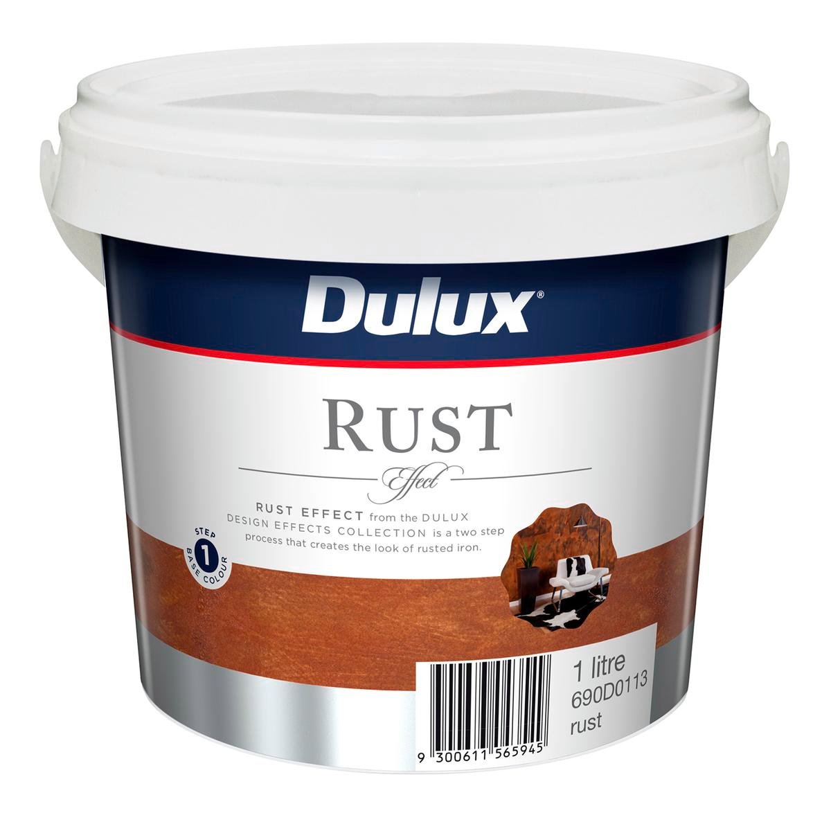Dulux Design Rust Effect Paint 1L, Water-Based Interior Exterior