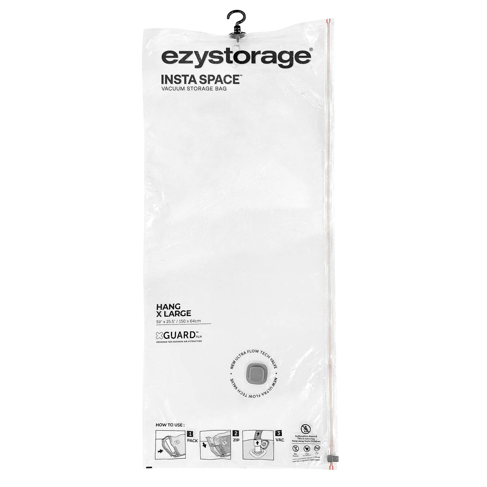 Ezy Storage Insta Space Hang Flat Vacuum Bag - X-Large