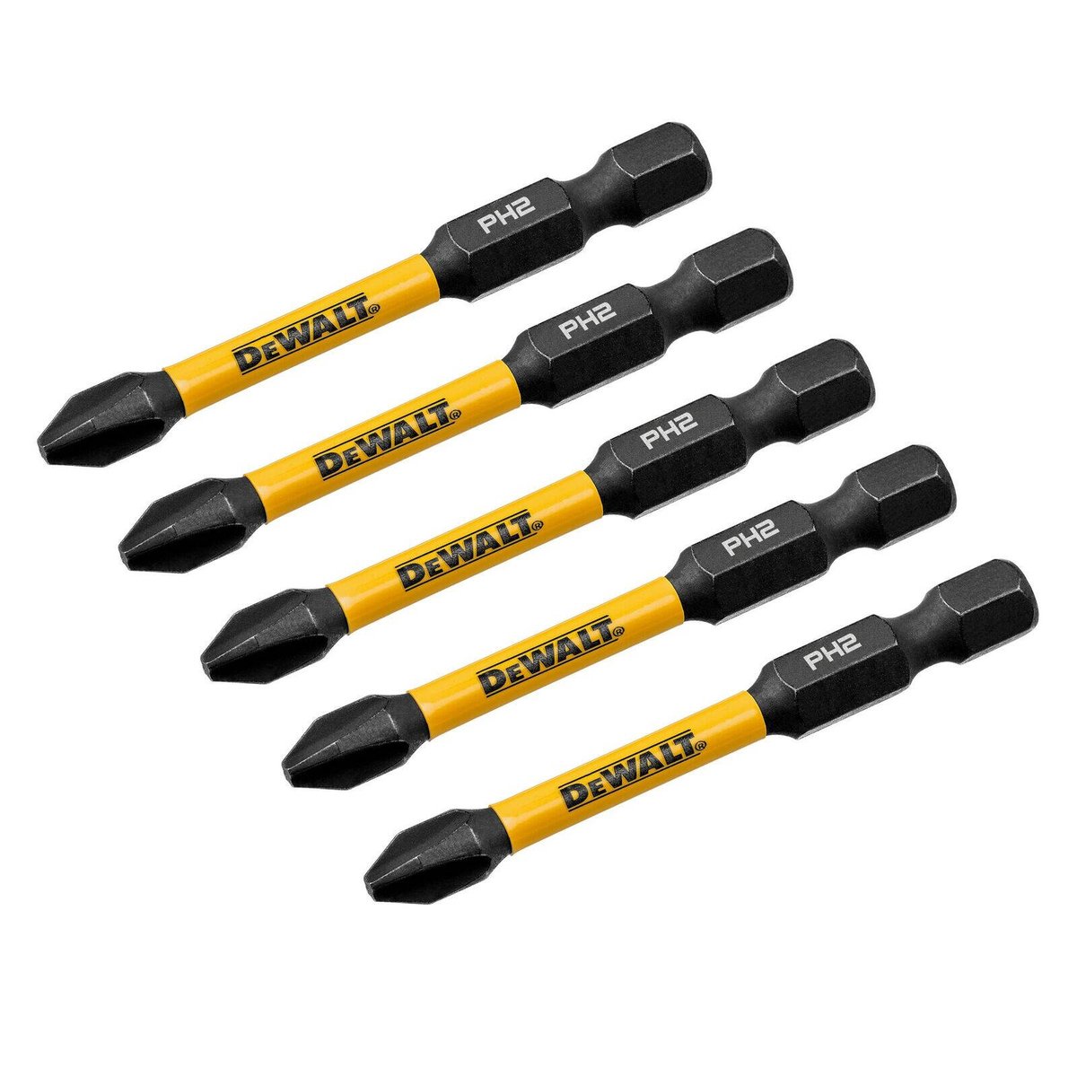 DeWALT FLEXTORQ 57mm PH2 Impact Driver Bit 5 Pack DWAF2PH2IR5