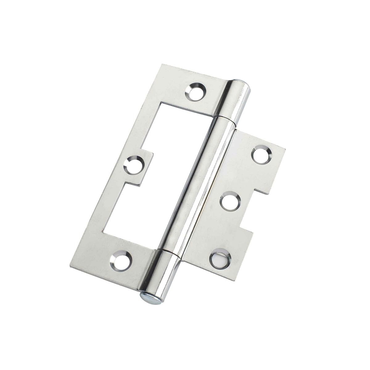 Lane 100 x 65 x 2mm Polished Chrome Steel Fixed Pin Easy Fit Hinge