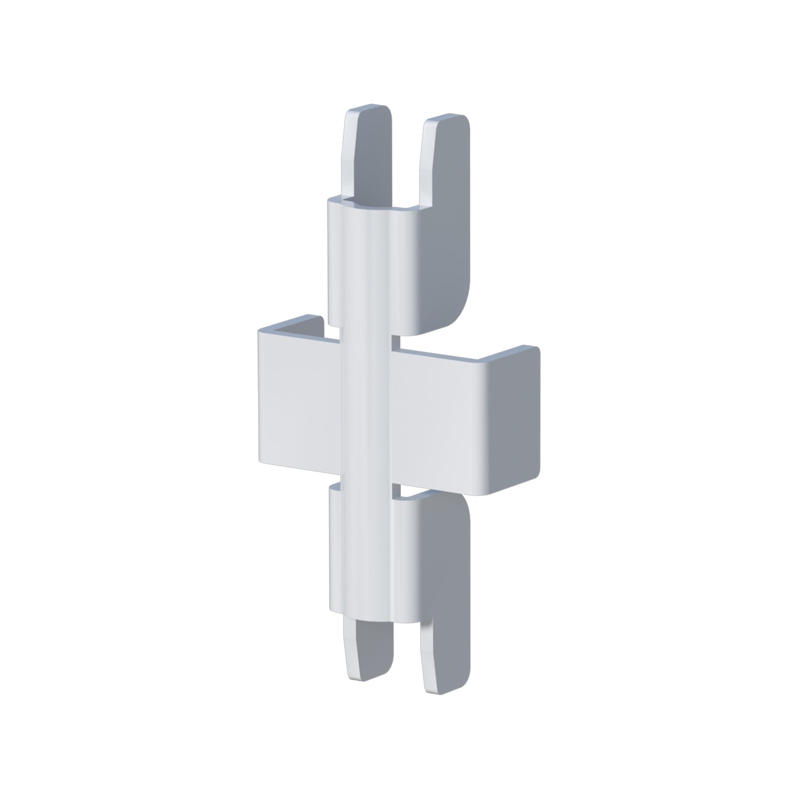 Flexi Storage Home Solutions White Double Slot Wall Strip Joiner - Steel 2 Pack