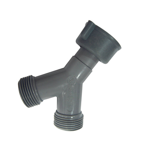 Boston 3/4" Washing Machine Y Hose Adaptor, Grey Plastic BSP