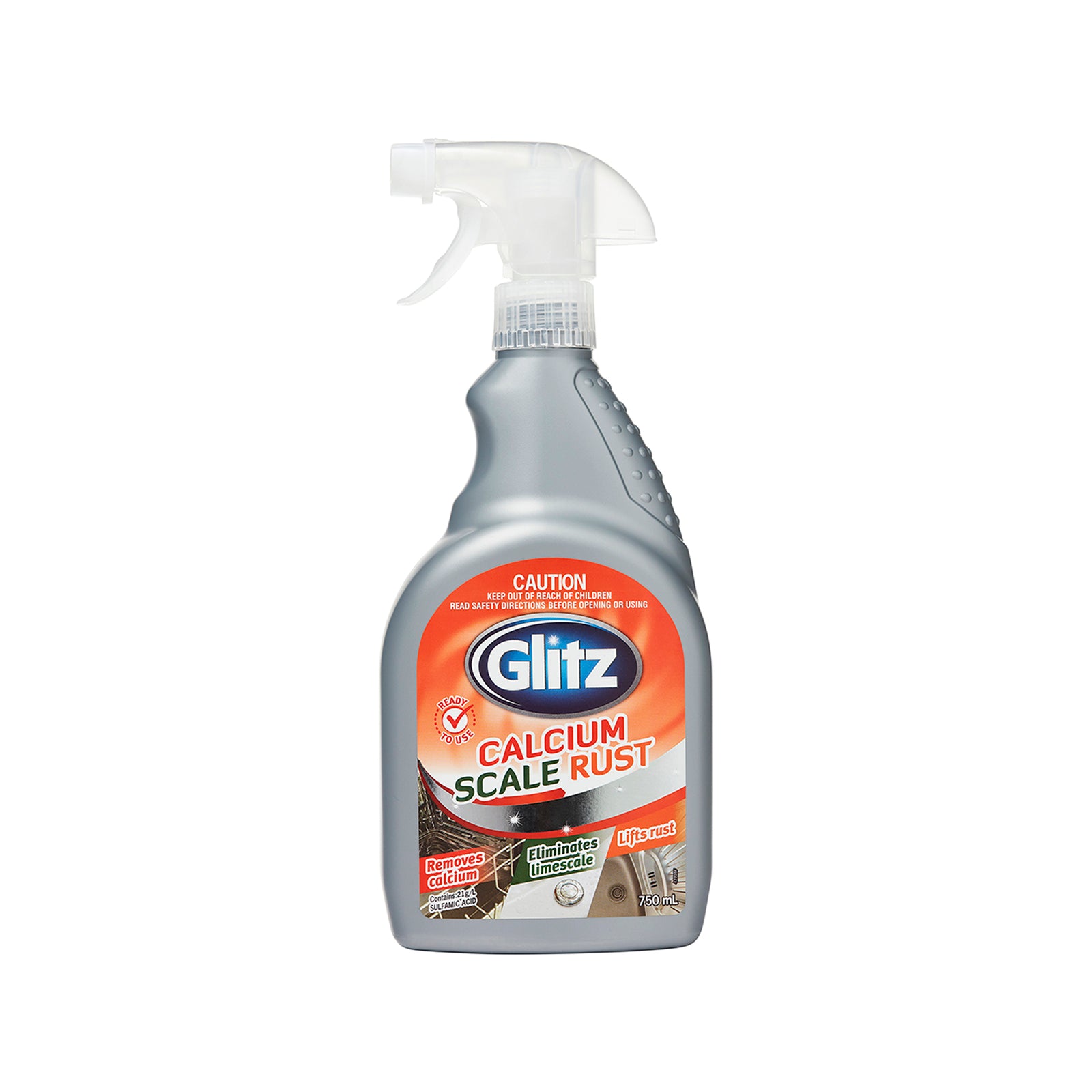 Glitz Calcium, Scale and Rust Remover, Ready-to-Use Trigger, 750ml