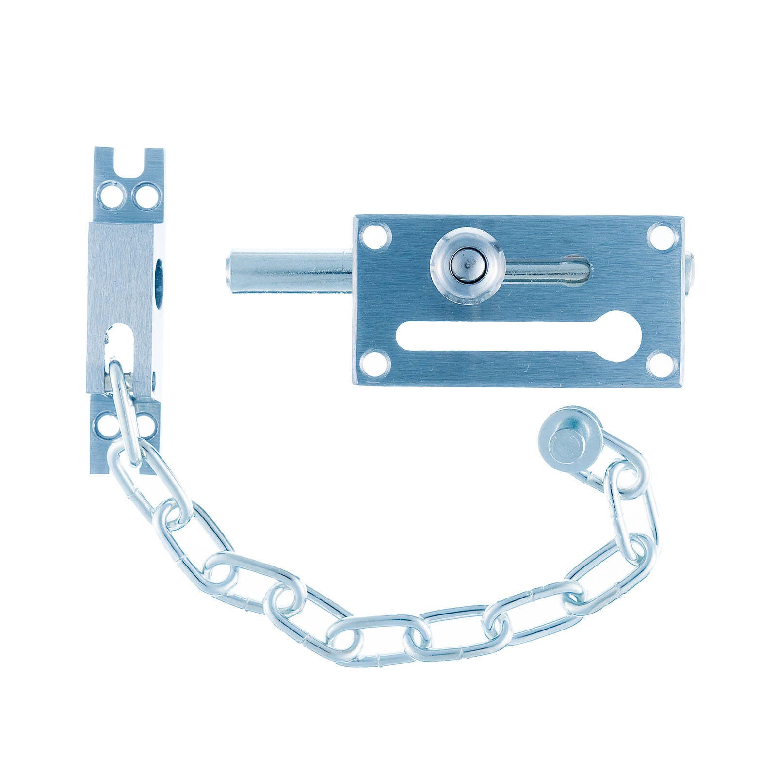 Taskmaster Satin Chrome Steel Door Chain & Bolt