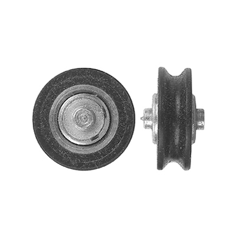 Rolltrak 16mm Black Nylon Concave Roller - Sliding Window