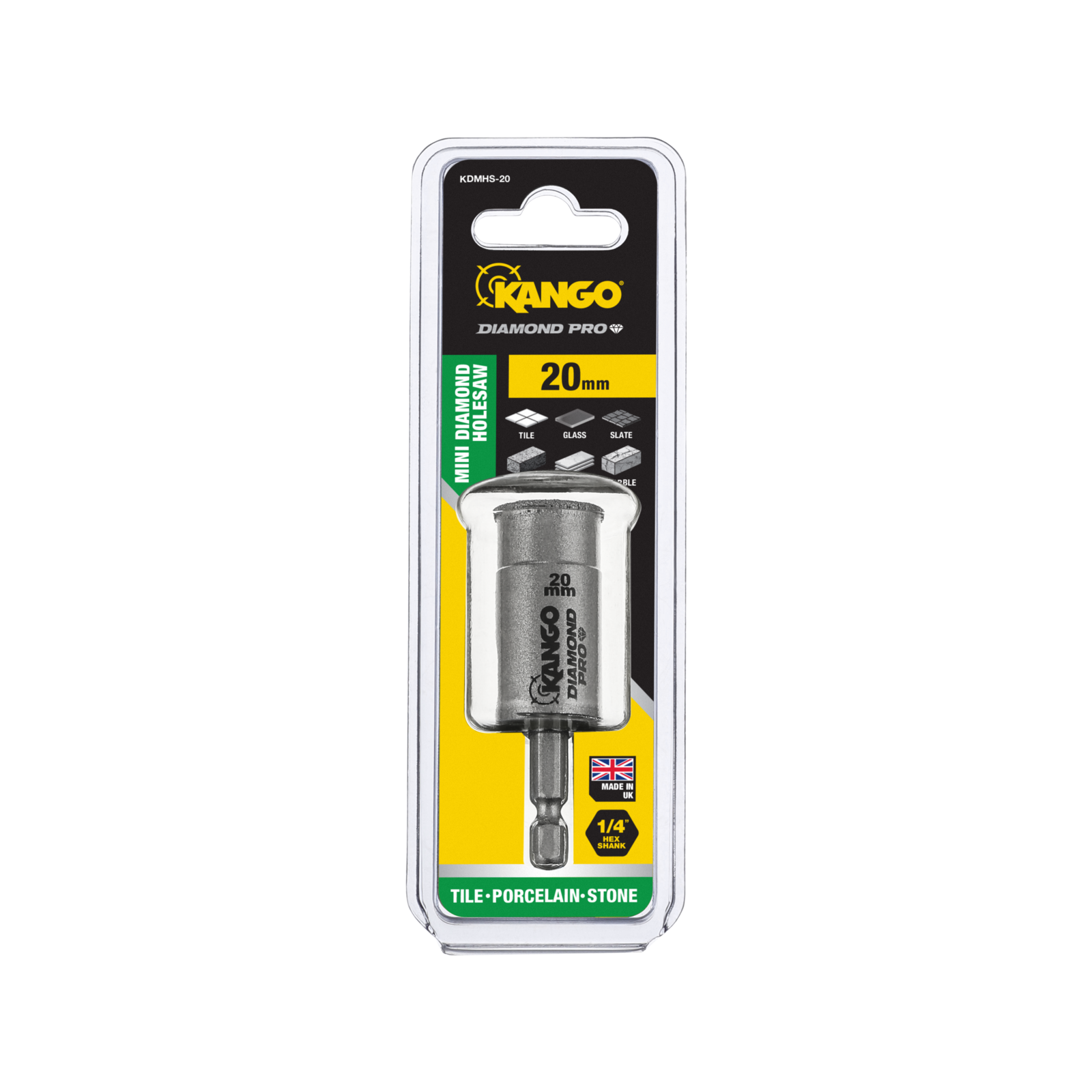 Kango 20mm Mini Diamond Pro Hole Saw Yellow