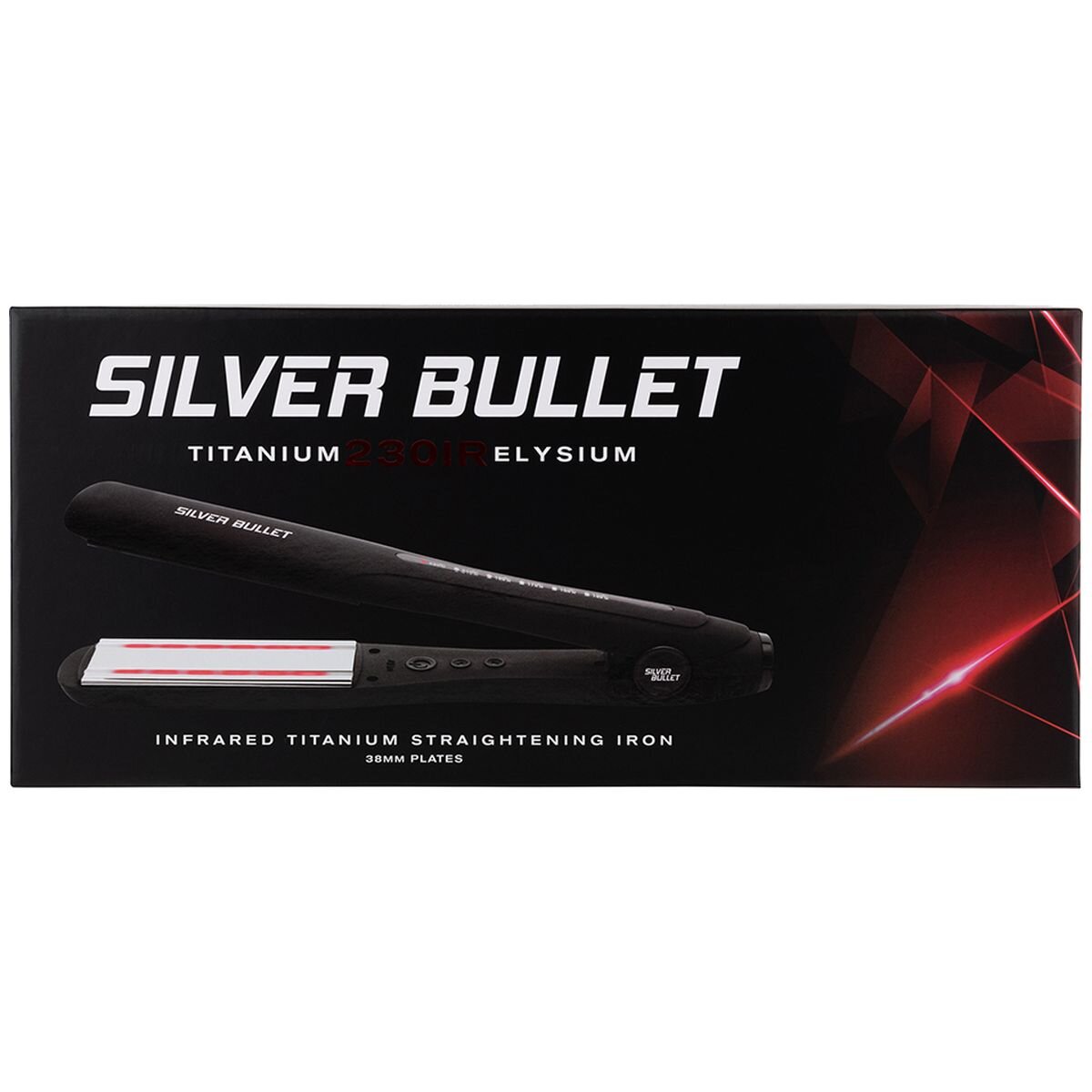 Silver Bullet Elysium 230C Titanium Infrared Heat Wide Straightener - 38mm Plates, Dual Voltage - 900434