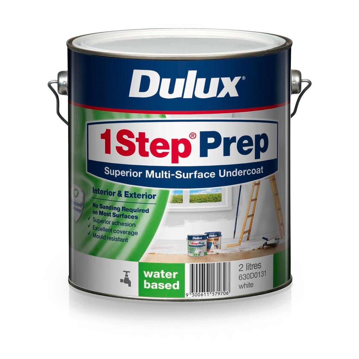 Dulux 1Step Prep Primer Sealer Undercoat 2L Mould Resistant Excellent Coverage - SuperSaverAU - view 1