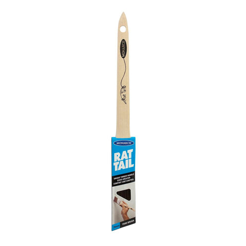 Monarch Rat Tail Trim Paint Brush 25mm Synthetic Filament Long Handle - SuperSaverAU - view 1