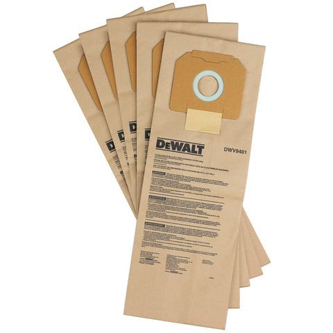 DeWALT Dust Paper Bag Non Reusable 5 Pack