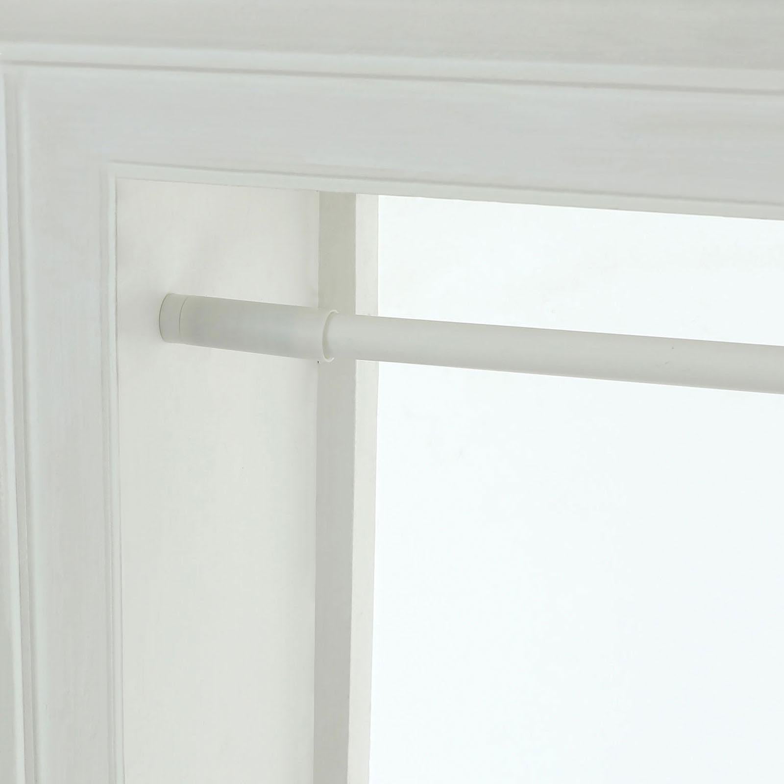 Windoware 25mm White Spring Fit Curtain Rod End, Screw-Free, 1 Pack