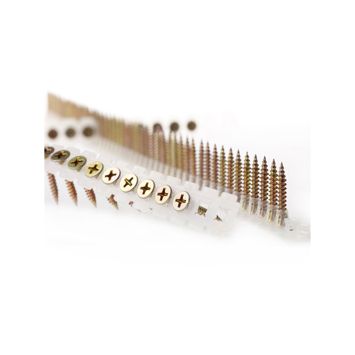 Bremick 6g x 25mm Zinc Yellow Coarse Collated Screws - 1000 Pack