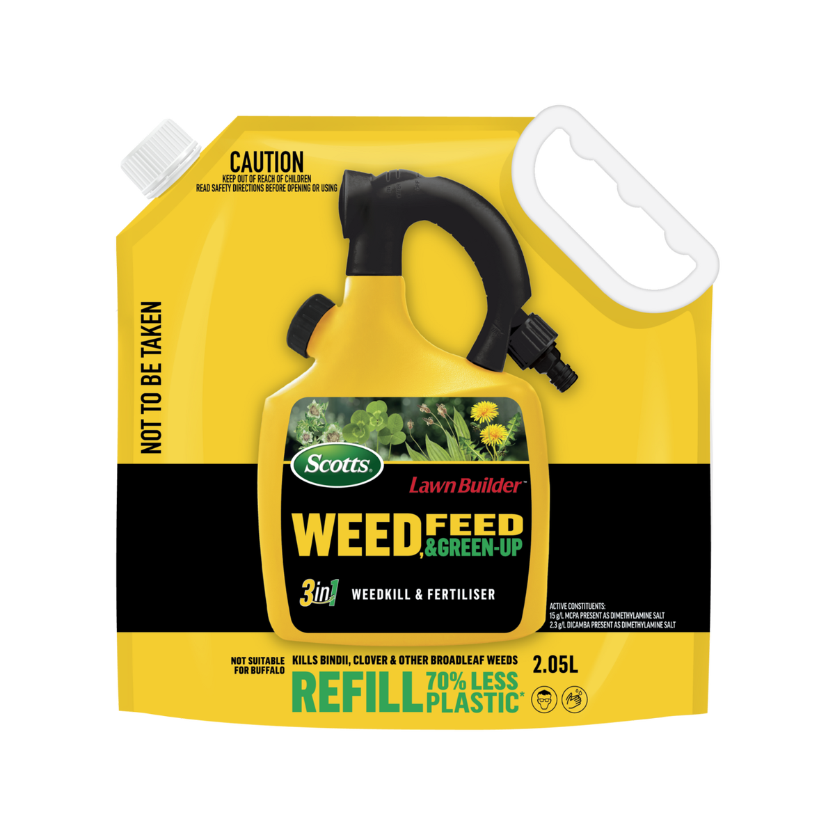 Scotts Lawn Builder Weed, Feed & Green Up 3in1 Refill Pouch