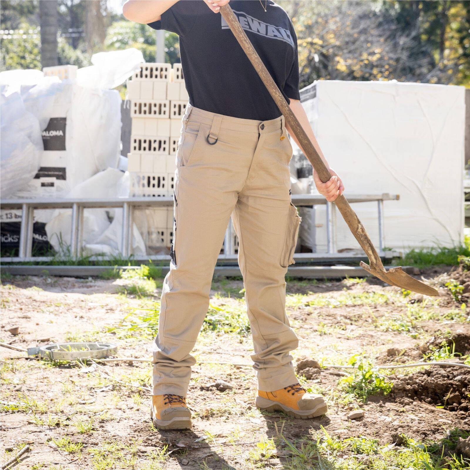 DEWALT Men's Khaki Acoma PROStretch Work Trousers Cotton/Spandex - Size 36