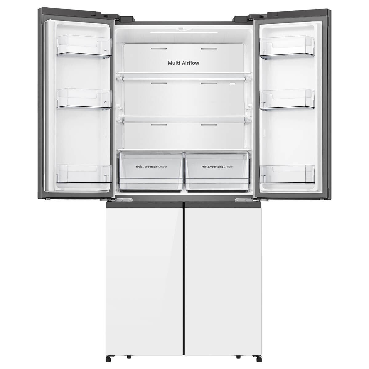 Hisense 483L PureFlat French Door Fridge - White Glass - 4.5 Star Energy Rating - HRCD483G
