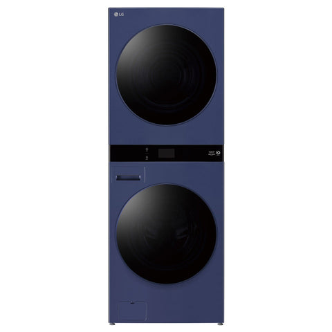 LG AI WashTower 19kg/10kg All-In-One Stacked Washer Dryer - Navy Blue - Heat Pump - WWT-1910BLU