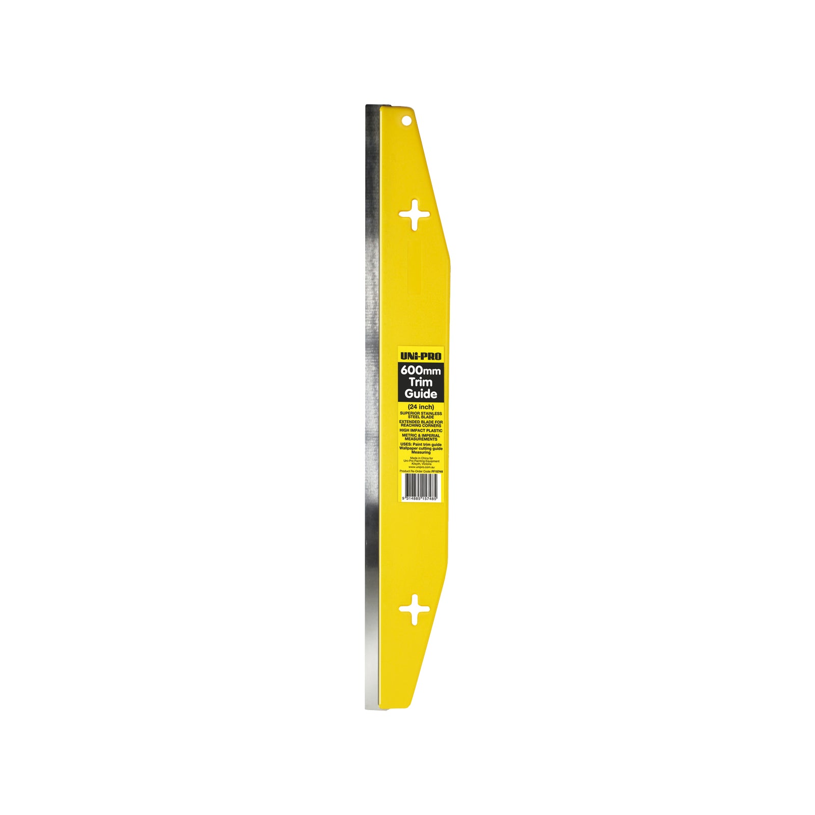 Uni-Pro 600mm Steel Edged Paint and Cutting Trim Guide Waterproof