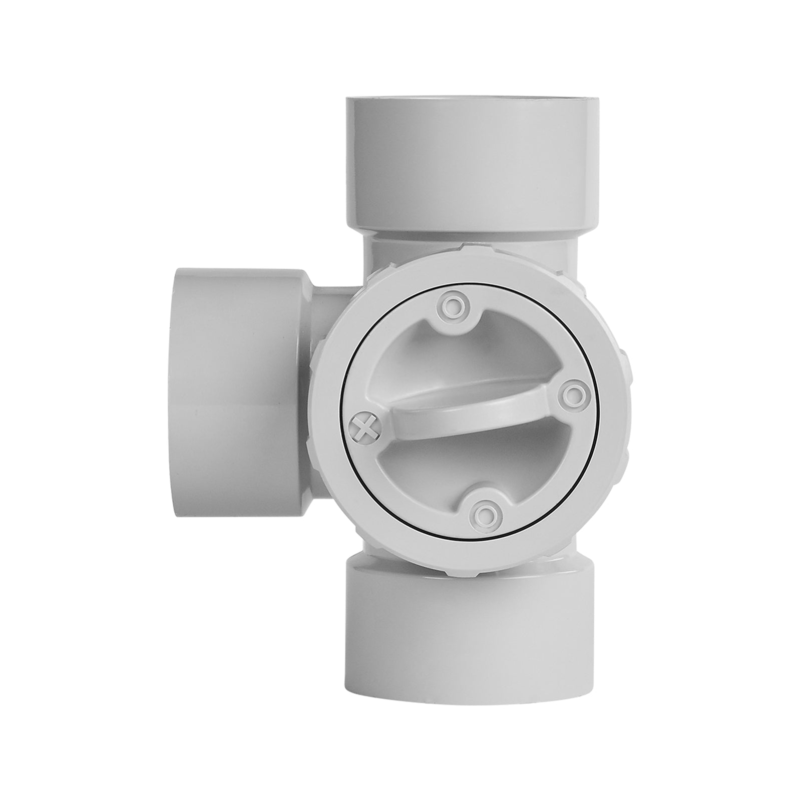 Rain Harvesting 50mm 3-Way Water Diverter, Grey PVC